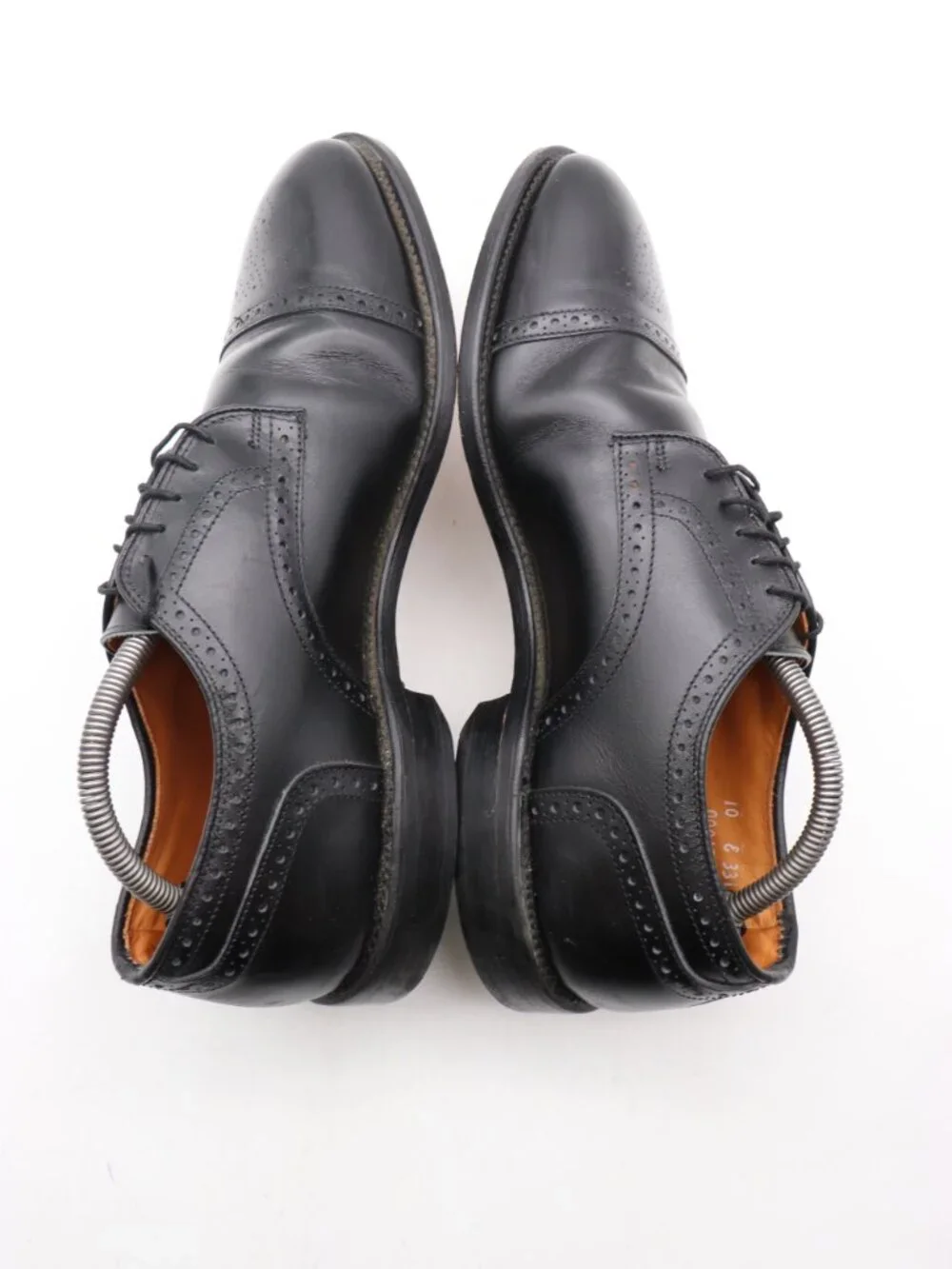 Allen Edmonds Colton Men's 10 E Cap Toe Brogue Black Leather Oxford Made In USA